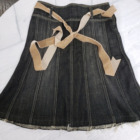 7 For All Mankind Denim Gored Skirt 7FAM VGUC 26